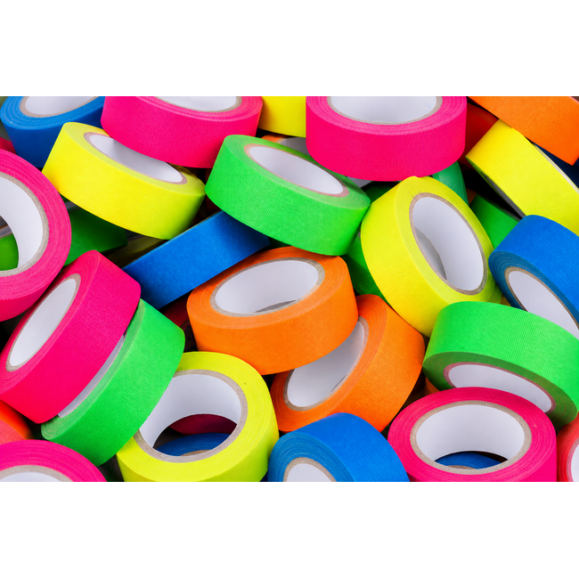 TD47 Gaffa Tape Fluorescent Mini Roll 19mm x 5m Orange
