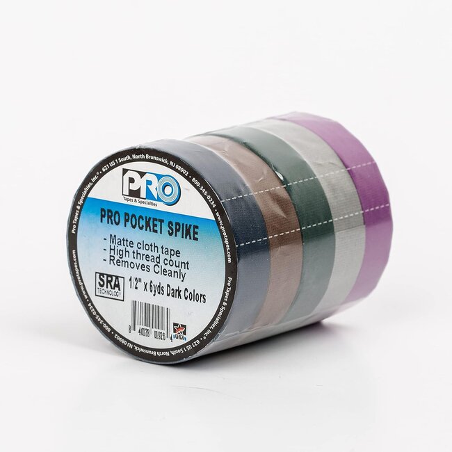 Pro Tapes Pro Pocket Spike Mini Rolls – Dark Colours (5 rolls / 12 mm x 5.4 m)