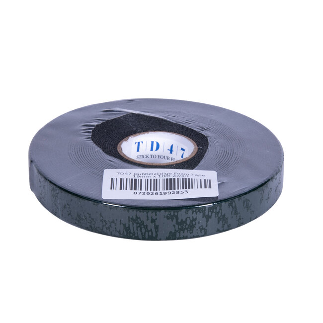 TD47 Double-sided Foam Tape 19mm x 10m Black