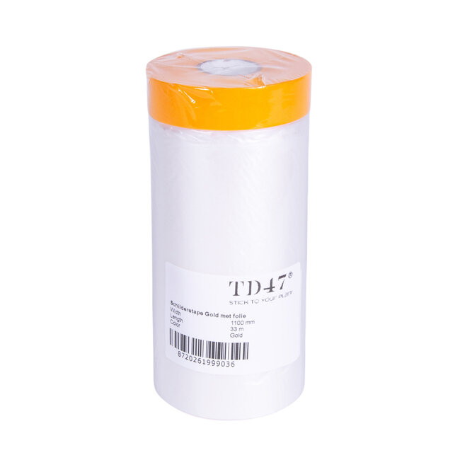 TD47 Masking Tape Gold with film 1100mm x 33m