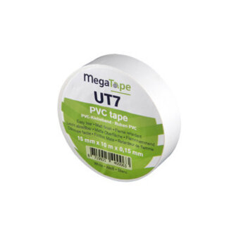 MegaTape MegaTape UT7 PVC Ruban 15mm x 10m Blanc