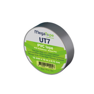 MegaTape MegaTape UT7 PVC Klebeband 15mm x 10m Grau