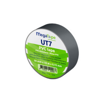 MegaTape MegaTape UT7 PVC Tape 19mm x 10m Grijs