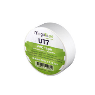 MegaTape MegaTape UT7 PVC Ruban 19mm x 10m Blanc