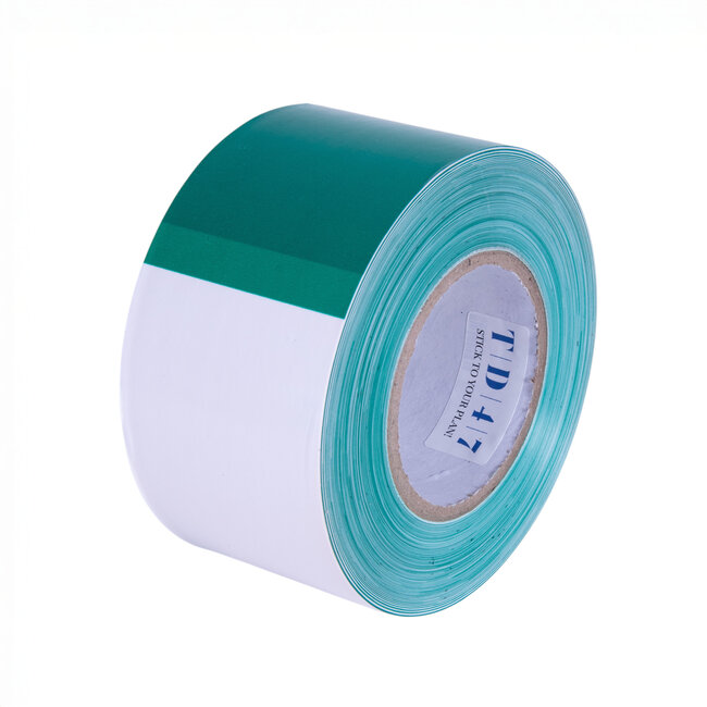 TD47 Afzetlint Groen/Wit 75mm x 250m