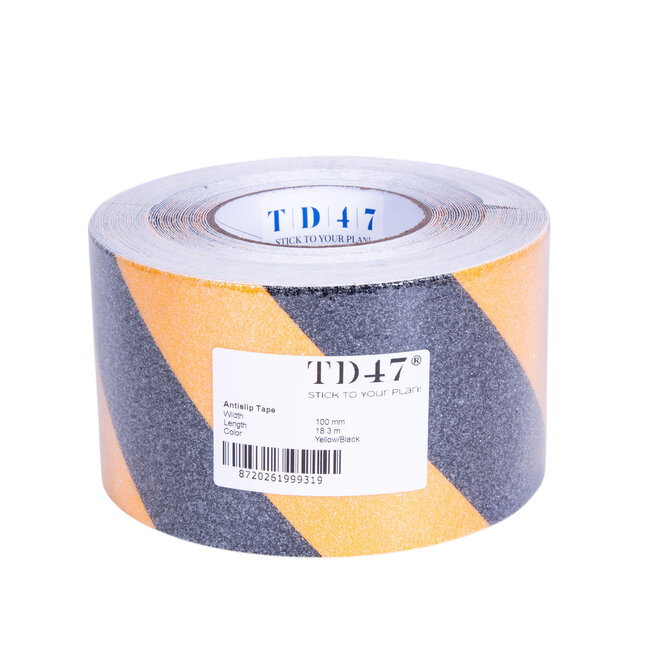 TD47 Ruban Antidérapant 100 mm x 18,3 m Jaune/Noir