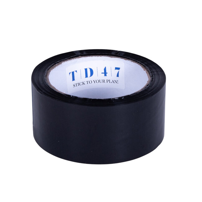 TD47 Packaging tape PP low noise 50mm x 66m Black (36 rolls)