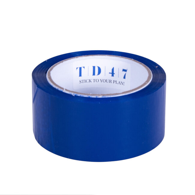 TD47 Packaging tape PP low noise 50mm x 66m Blue (36 Rolls)