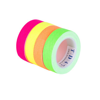 TD47® Professional TD47 Pro Gaffa Tape Fluor Minirollen (4 rollen / 15mm x 5m)