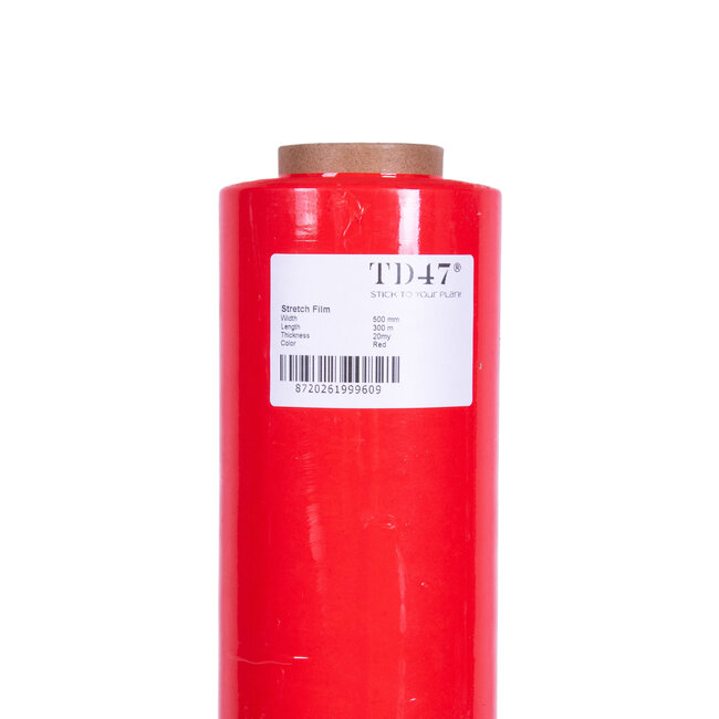 TD47 Rekfolie 50cm x 300m x 20my Rood