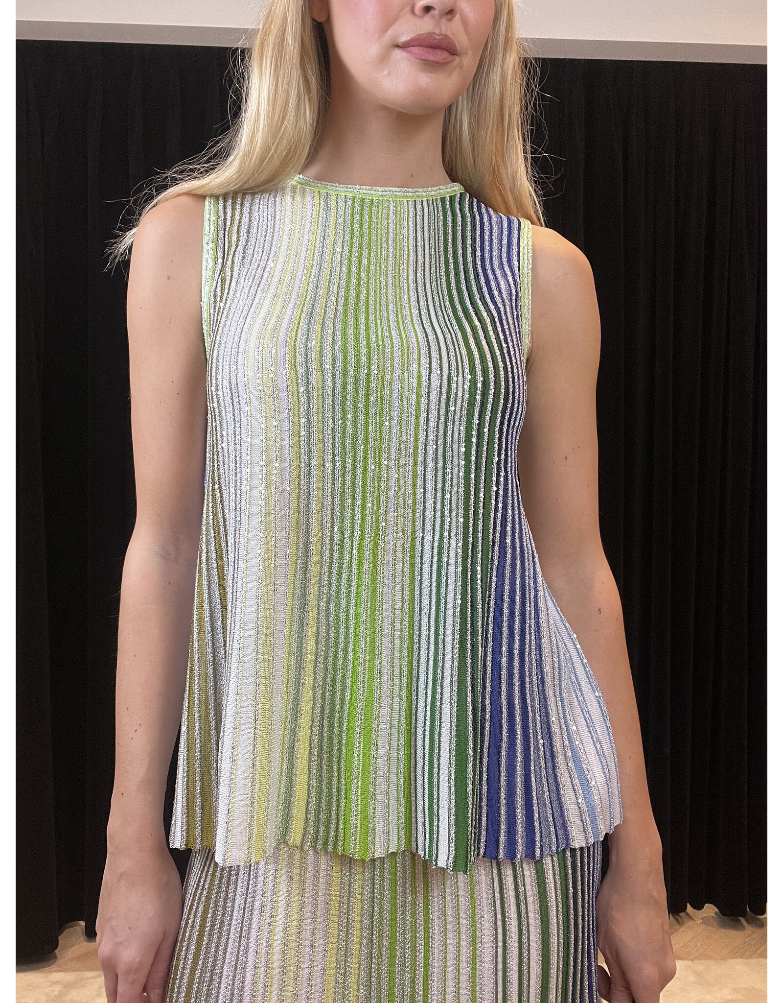 Missoni Top Missoni lurex groen/blauw