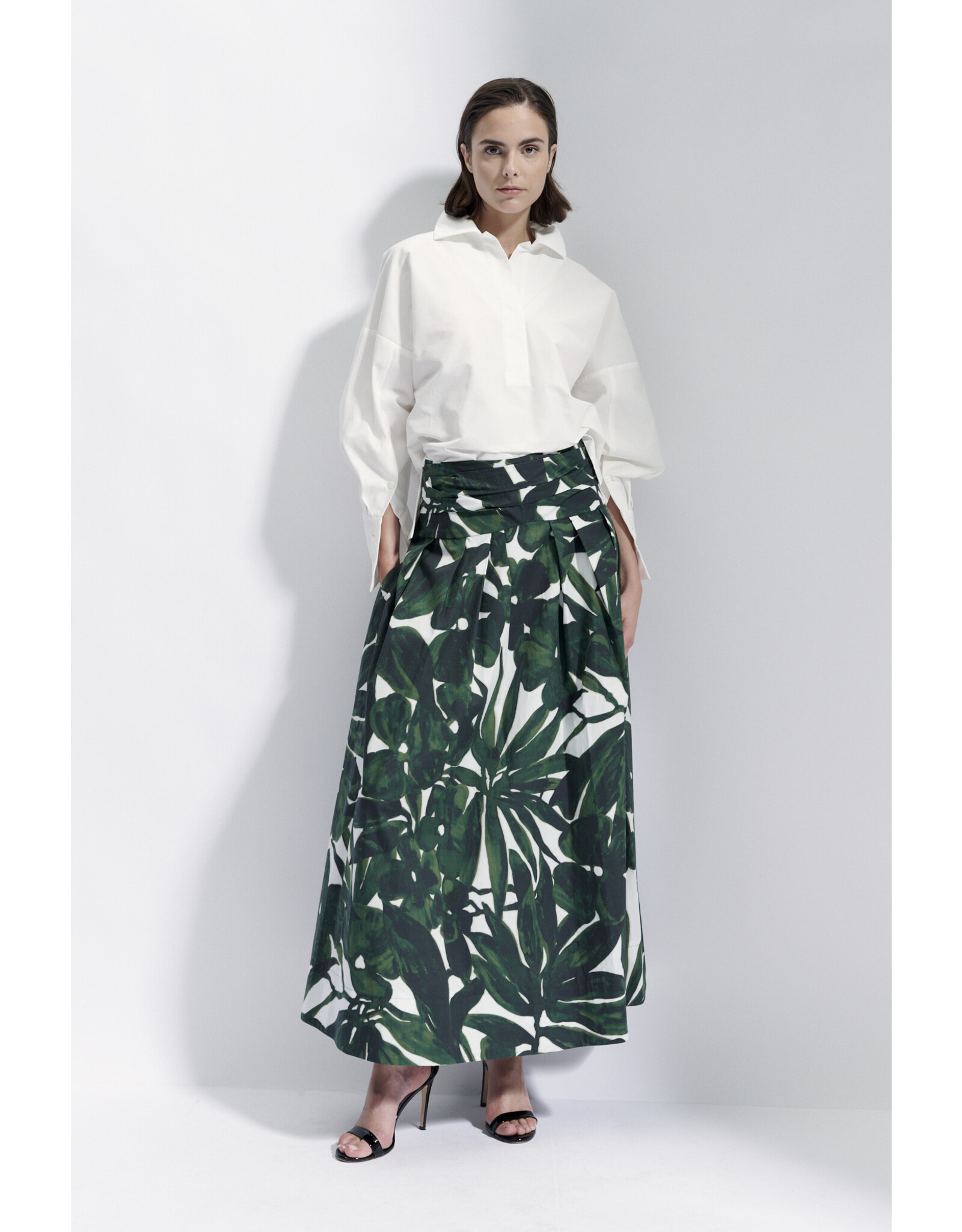 Natan Lange rok Natan Carrie print groen