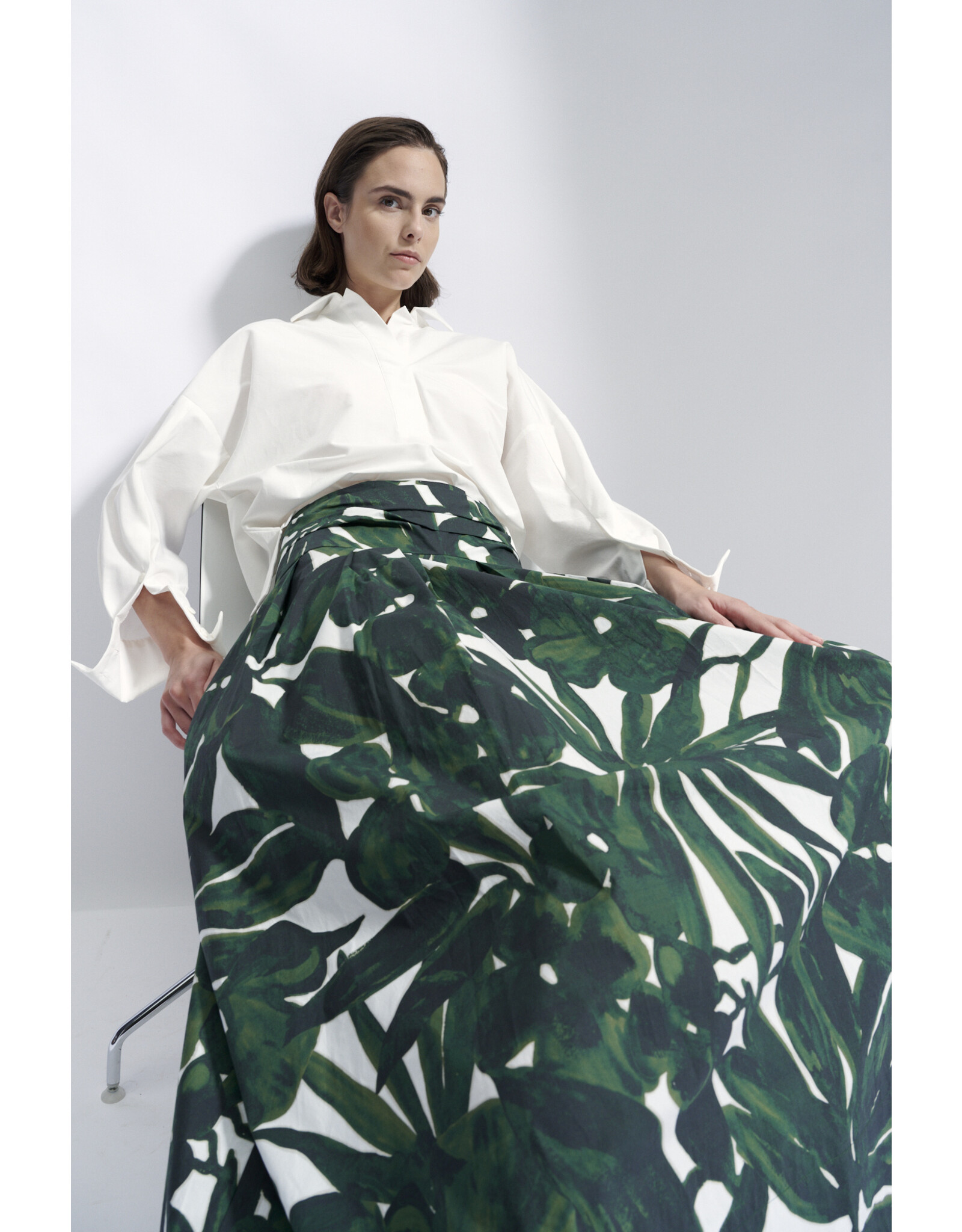 Natan Lange rok Natan Carrie print groen