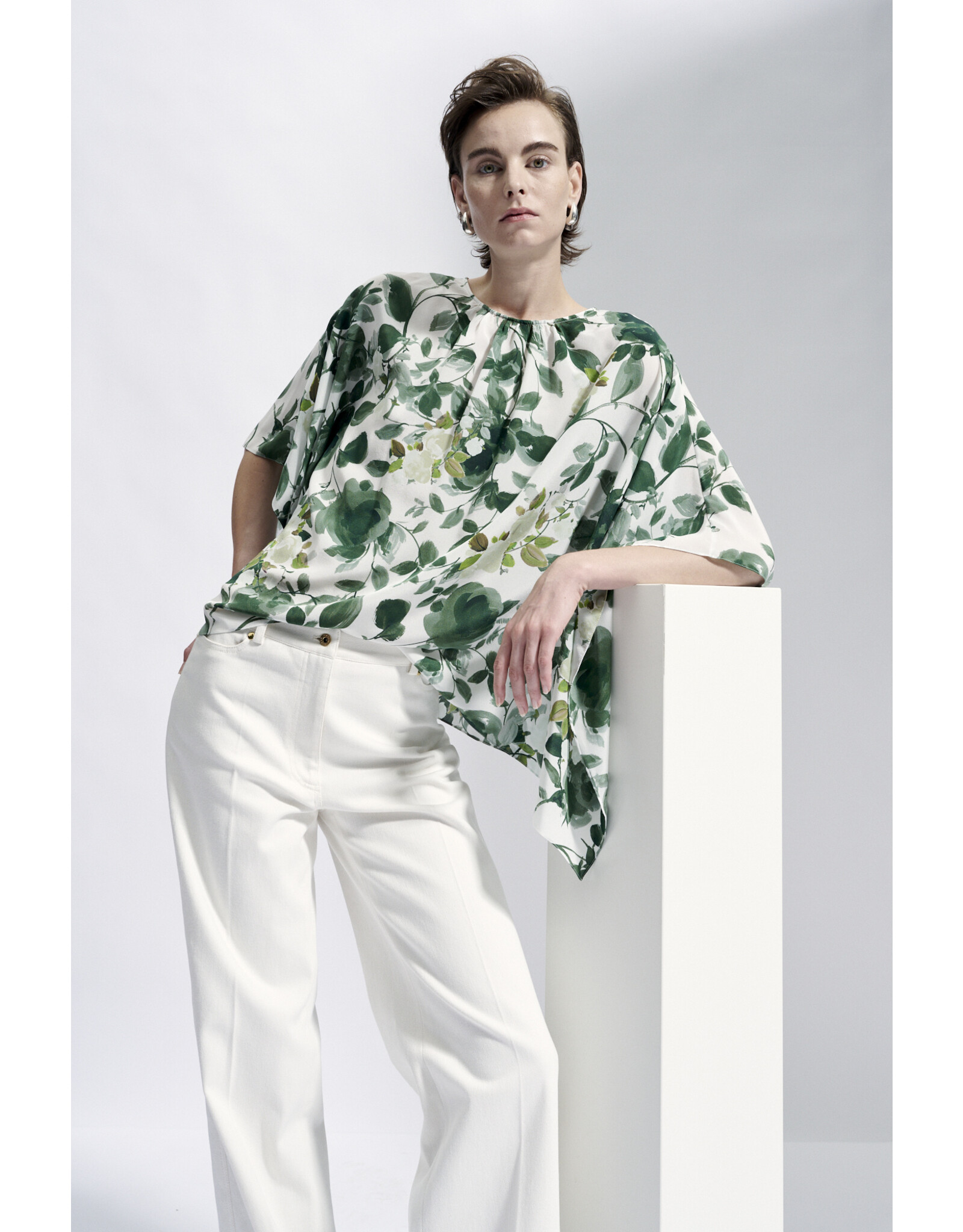 Natan Top Natan Calban zijde print groen