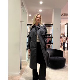Elisabetta Franchi Trench E Franchi zwart