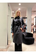 Elisabetta Franchi Trench E Franchi zwart