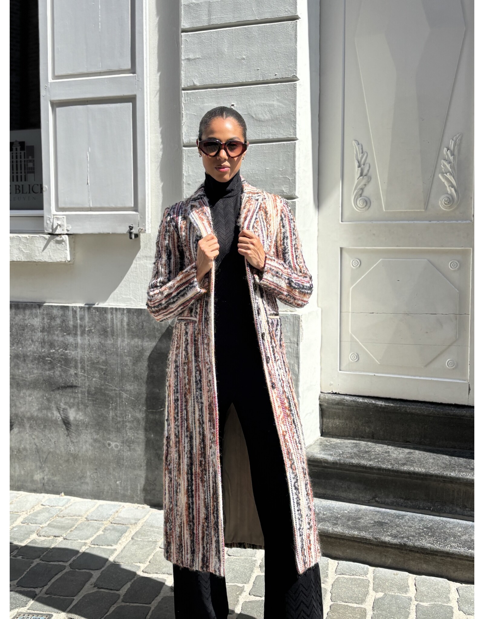 Missoni Mantel Missoni wol bruin/écru
