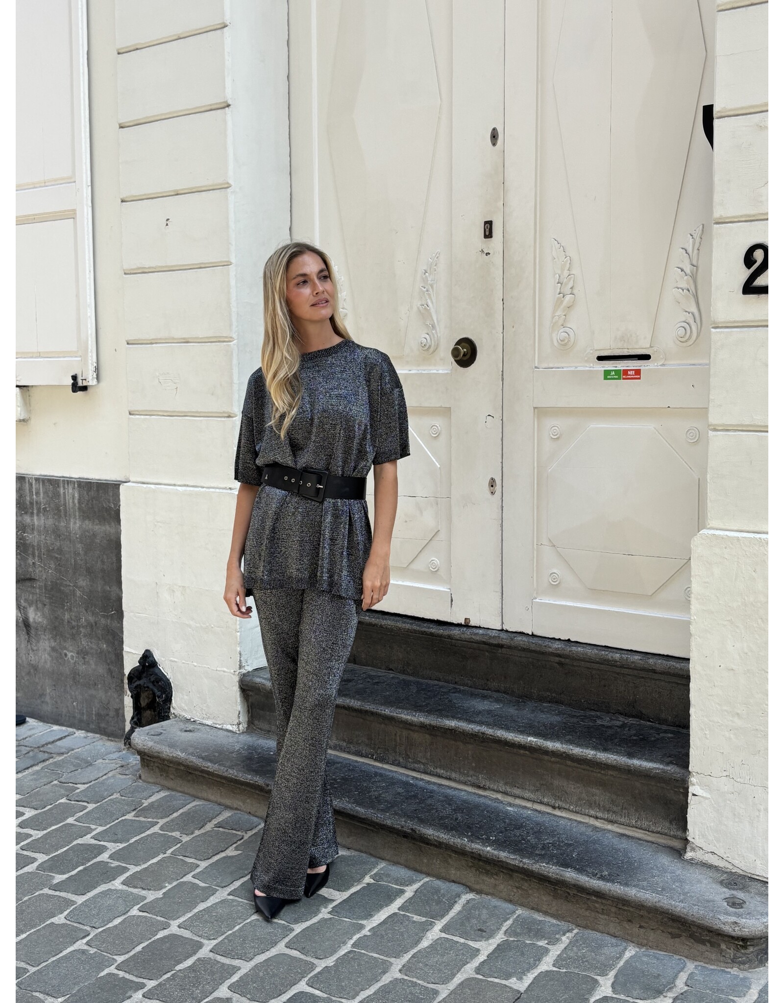 Missoni Oversized pull Missoni donker zilver
