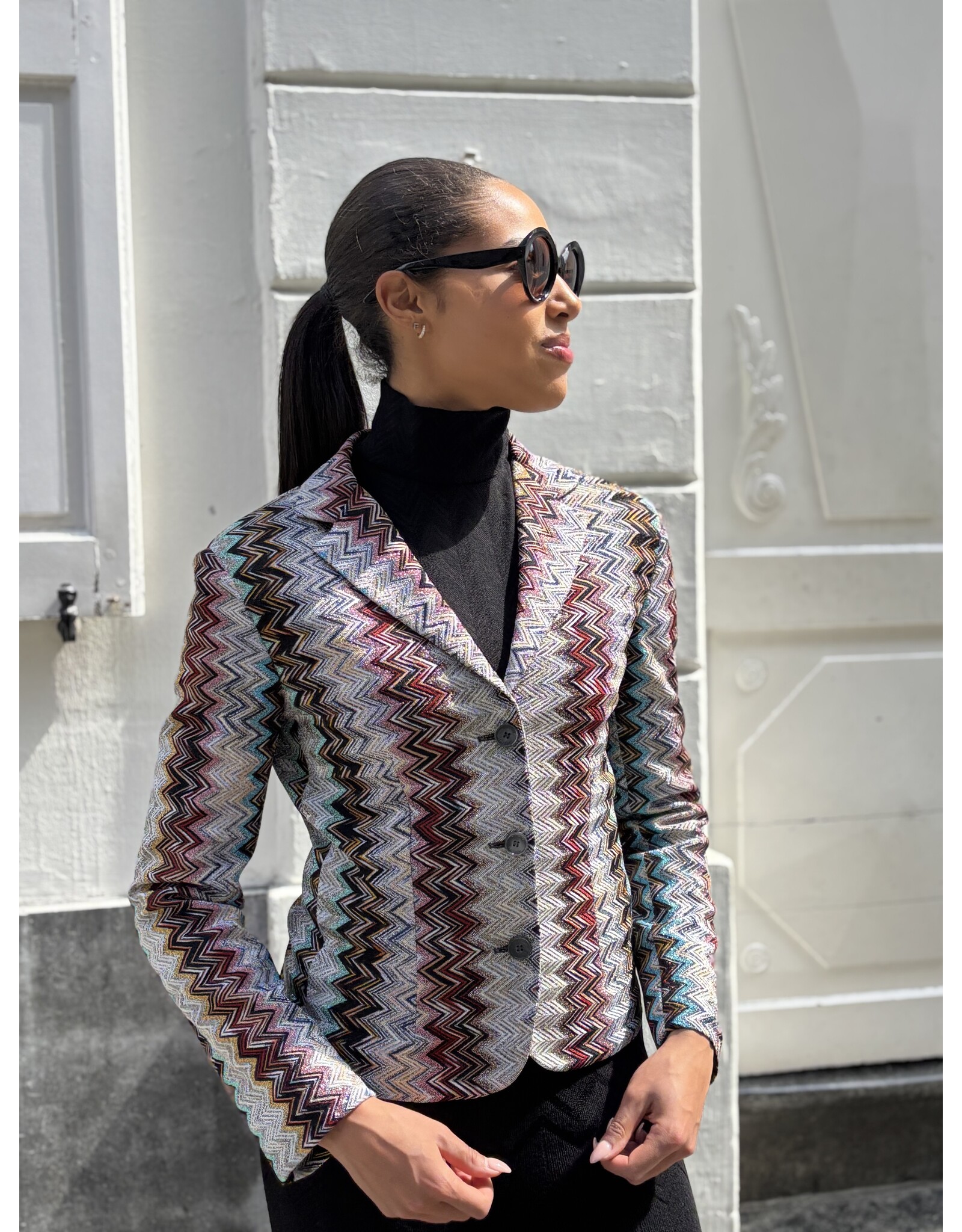 Missoni Gecentreerde vest Missoni lurex bord