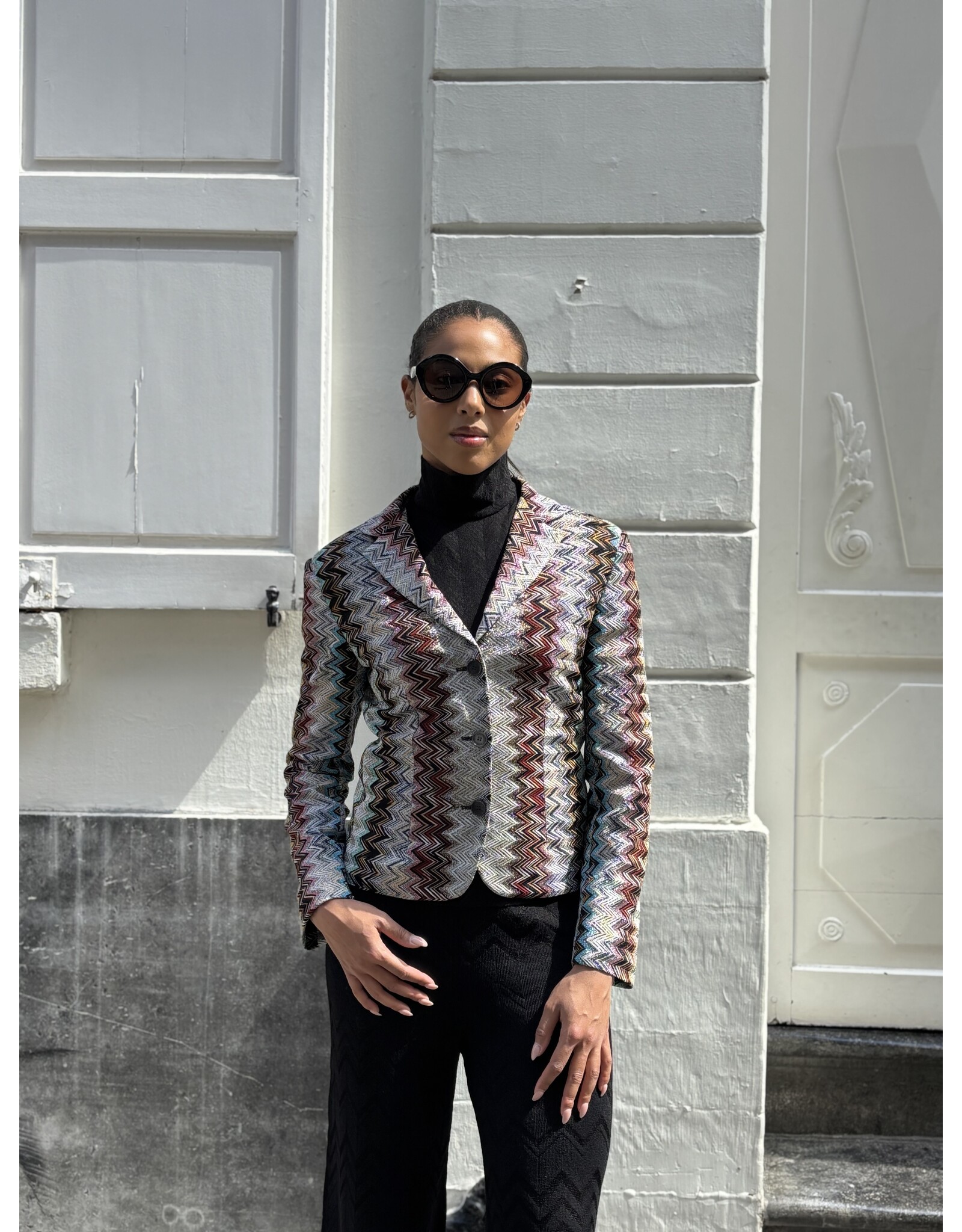 Missoni Gecentreerde vest Missoni lurex bord