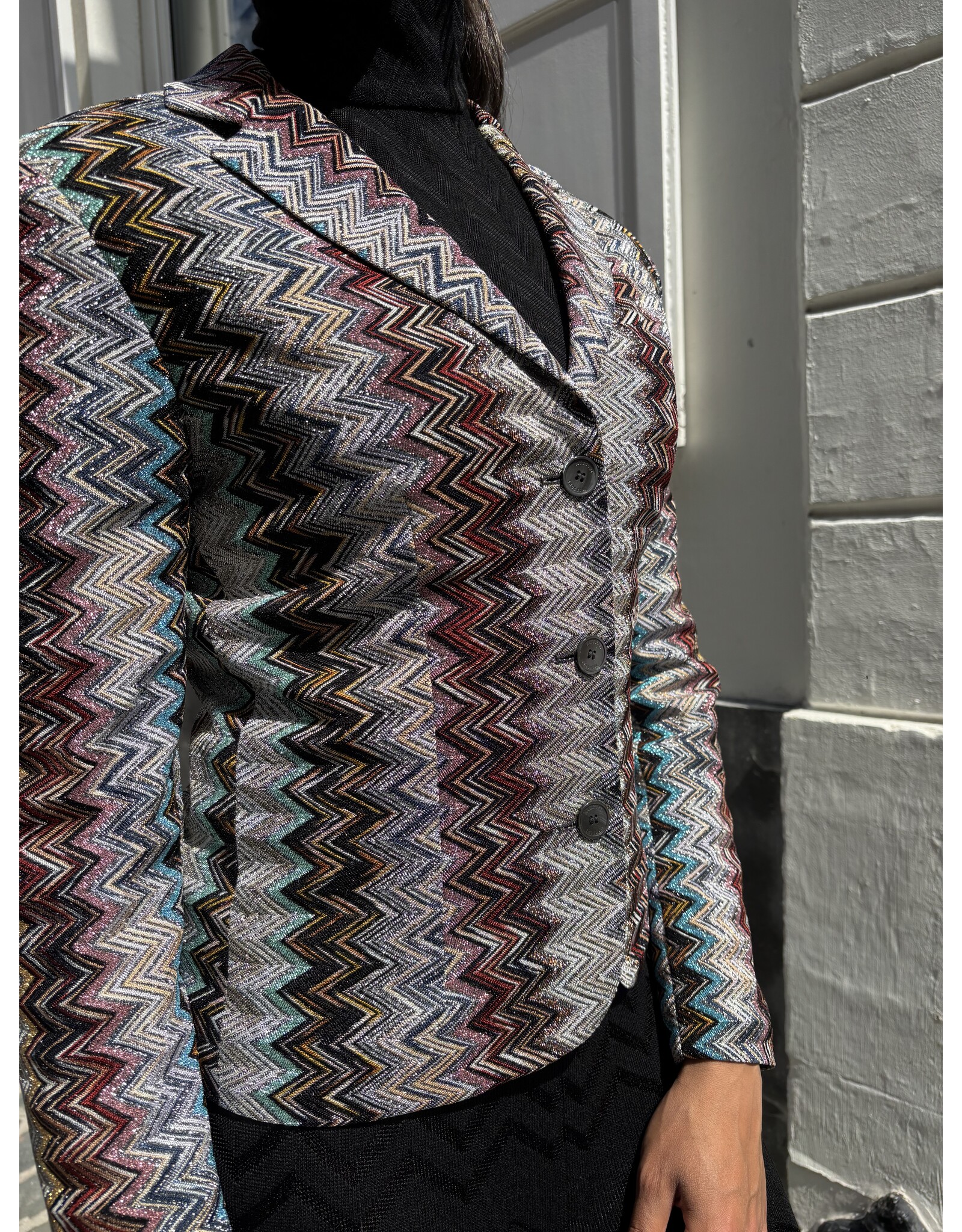 Missoni Gecentreerde vest Missoni lurex bord