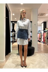 Elisabetta Franchi Hemd streep en jeansrokje E Franchi