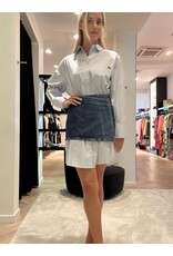 Elisabetta Franchi Hemd streep en jeansrokje E Franchi