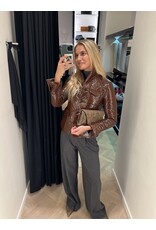 Natan Vest Natan Darrel vinyl matelassé marron