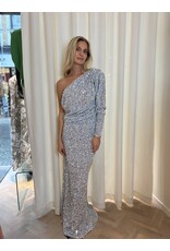 Elisabetta Franchi Partydress E Franchi ijsblauw/zilver pailletten