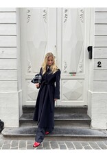 Natan Mantel Natan dblauw wol + riem