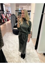 Natan Halflange rok Natan Drain pailletten groen