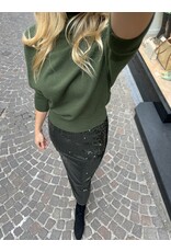 Natan Halflange rok Natan Drain pailletten groen