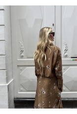 Natan Lang kleed Natan Delica print camel