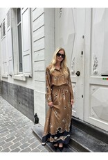 Natan Lang kleed Natan Delica print camel