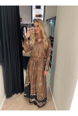 Natan Lang kleed Natan Delica print camel