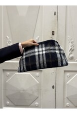 Natan Clutch Natan Maxou ruit dblauw wol