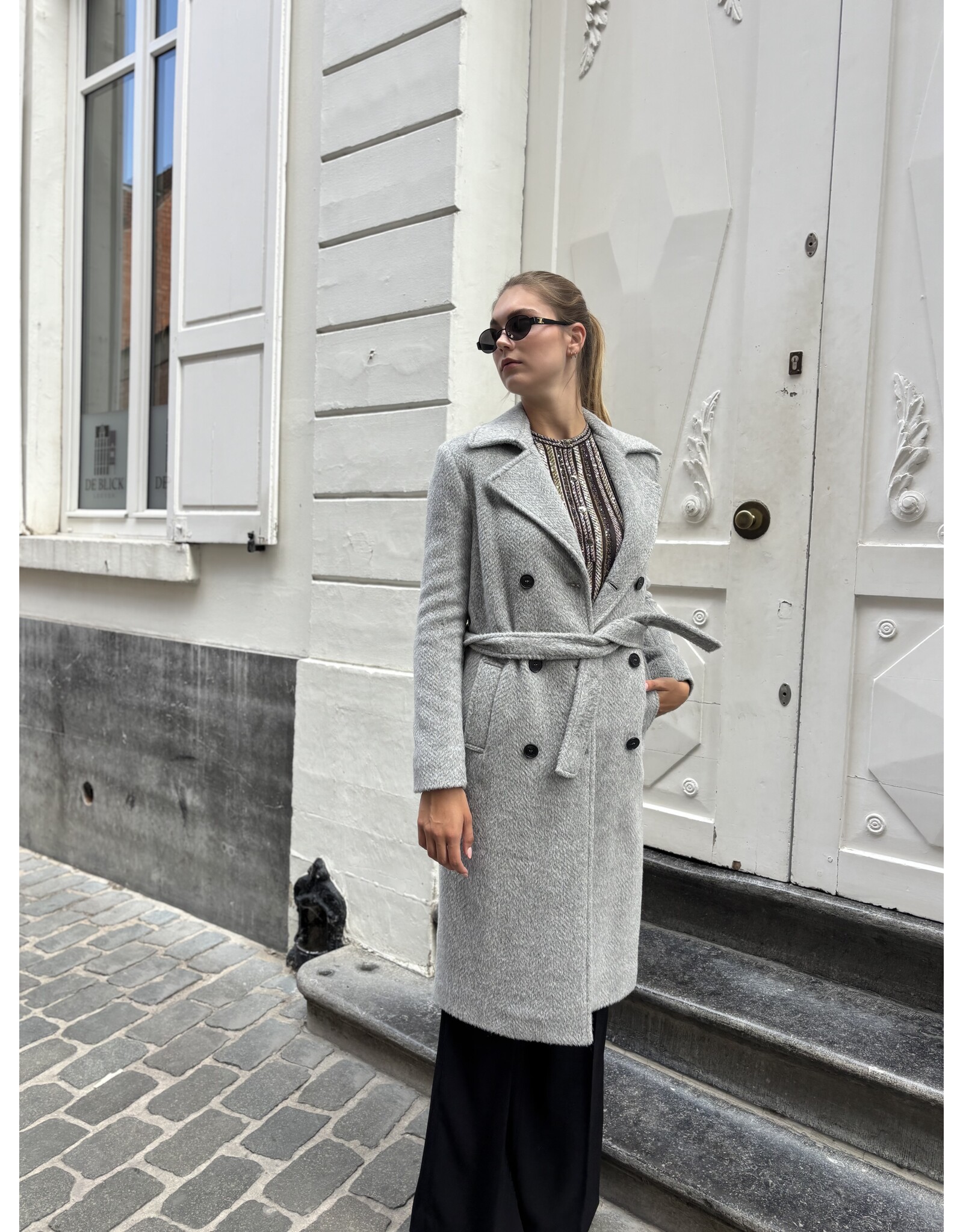 Missoni Mantel Missoni alpaca zachtgrijs