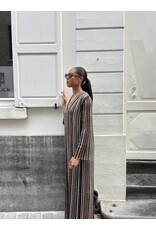 Missoni Lang kleed Missoni lurex brown tones