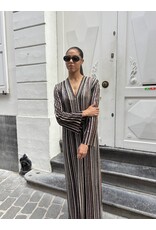 Missoni Lang kleed Missoni lurex brown tones