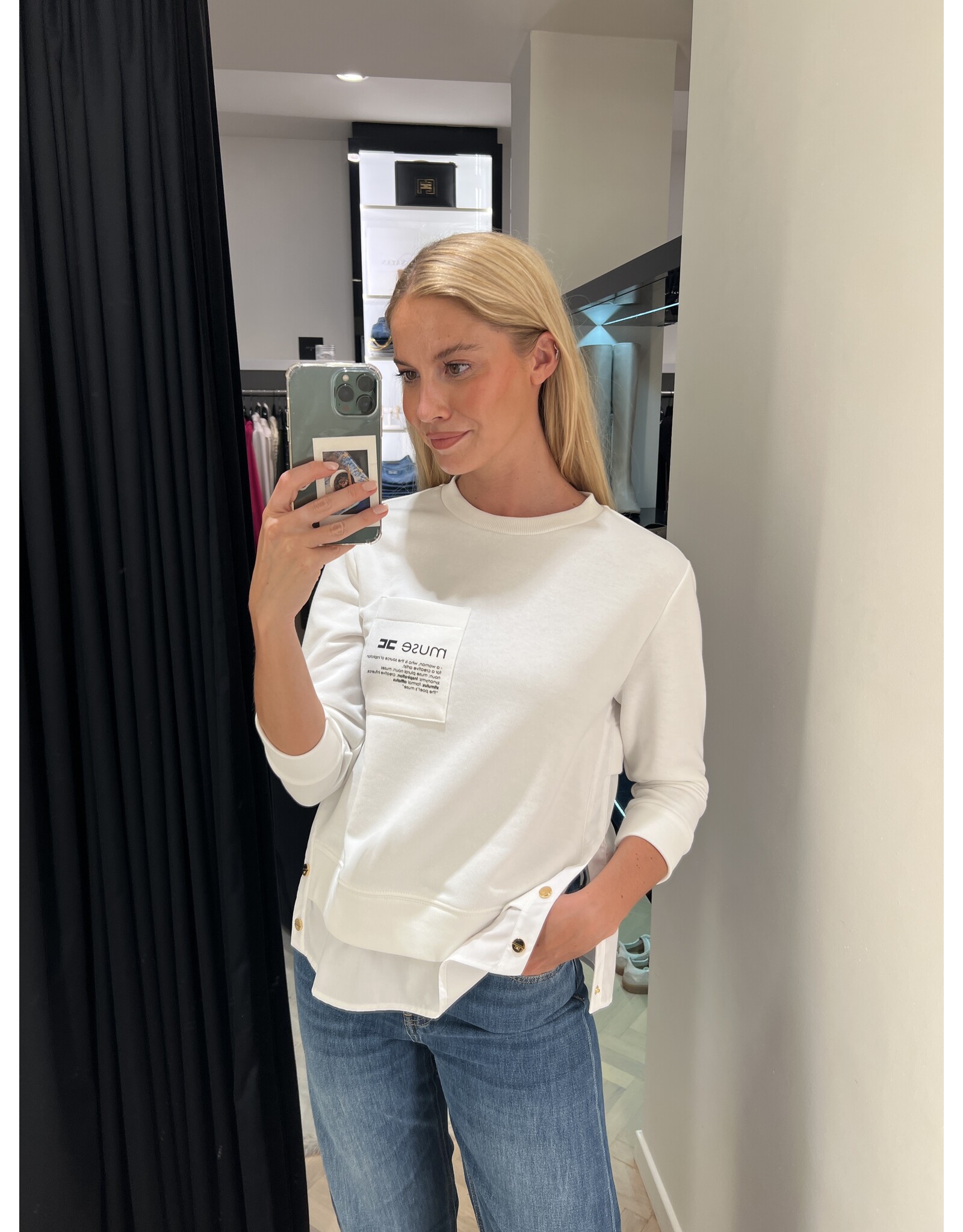 Elisabetta Franchi Sweatshirt E Franchi white