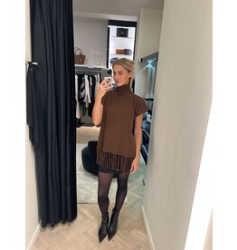 Patrizia Pepe Poncho P Pepe bruin One Size