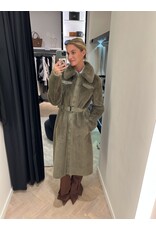 Patrizia Pepe Mantel P Pepe ecopels olijfgroen