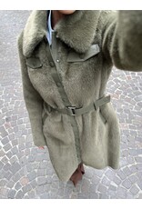 Patrizia Pepe Mantel P Pepe ecopels olijfgroen