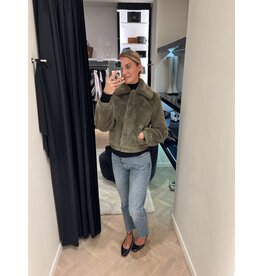 Patrizia Pepe Bomber P Pepe ecopels olijfgroen