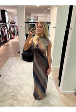 Missoni Lang kleed Missoni lurex purple/beige/cognac