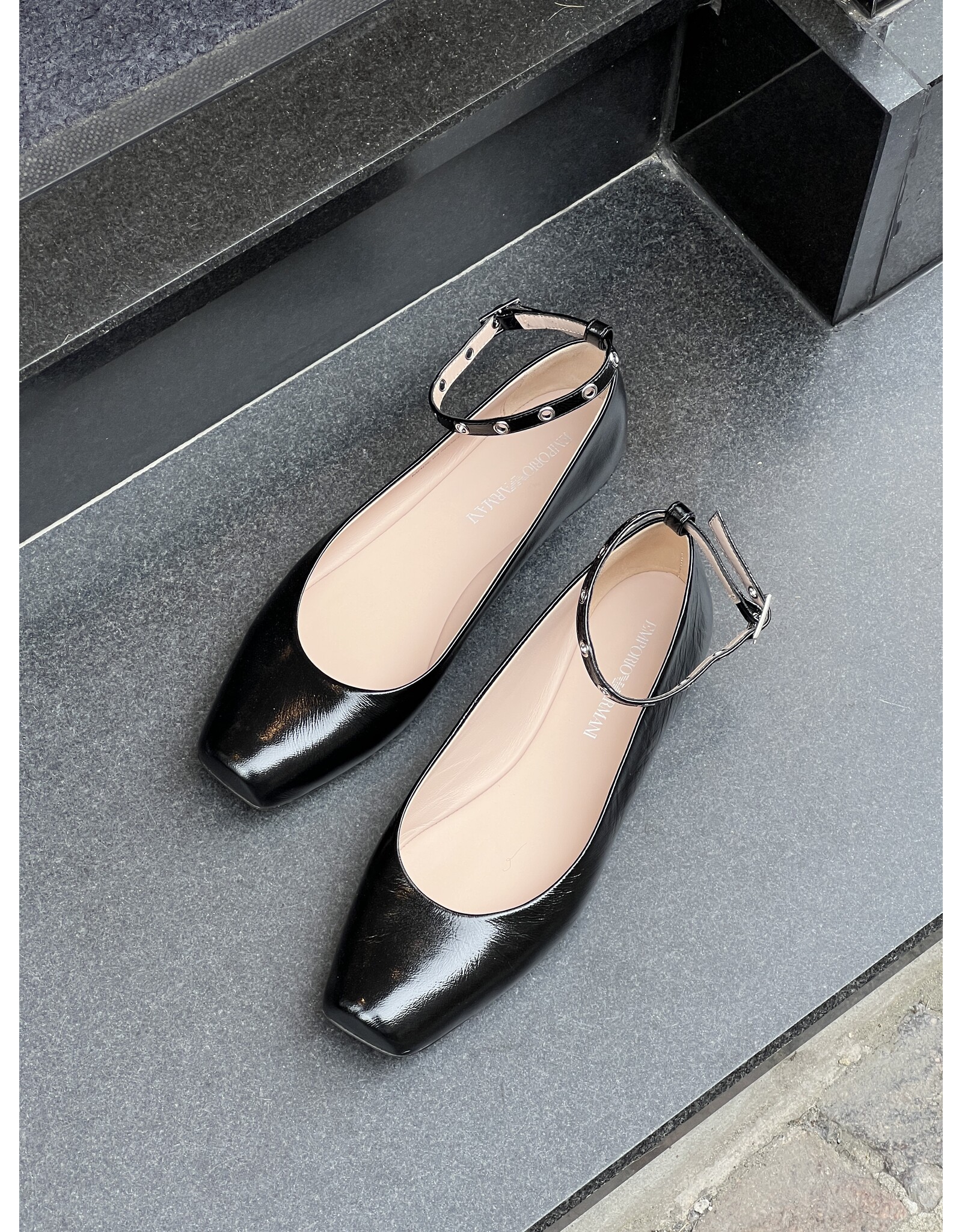 Emporio Armani Ballet Flats E Armani zwart