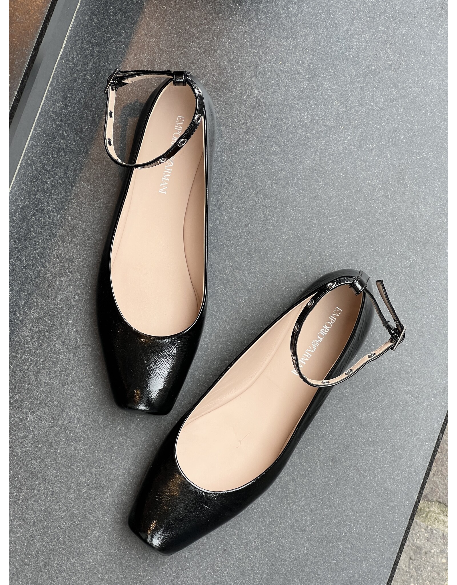 Emporio Armani Ballet Flats E Armani zwart