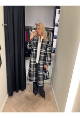 Natan Lange cardigan Natan Manuel ruit dblauw