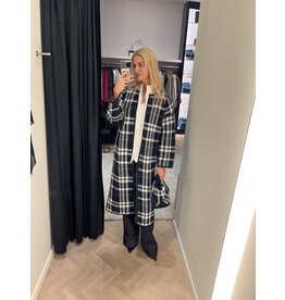 Natan Lange cardigan Natan Manuel ruit dblauw