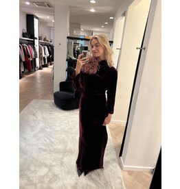 Natan Partydress Natan Dorian velvet wijnrood